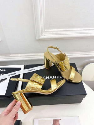 Chanel G39645 Women's High Heel Sandals C91327 - 35 - View 5
