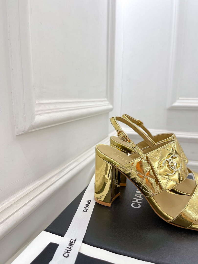 Chanel G39645 Women's High Heel Sandals C91327