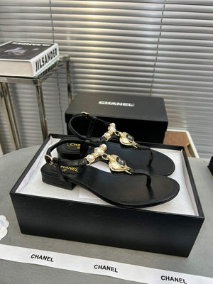 Chanel  G39674 Women's Sandals Shoes Lambskin C90261 - 35 - View 3