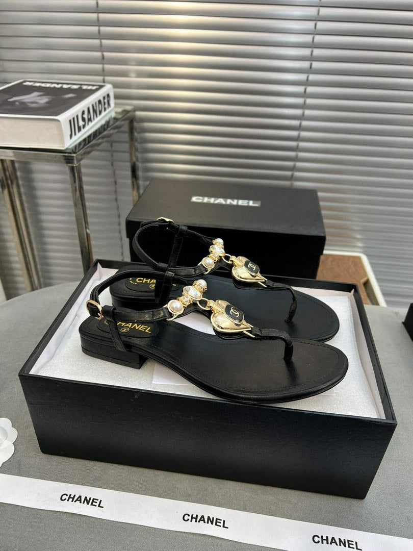 Chanel  G39674 Women's Sandals Shoes Lambskin C90261 - 35 - View 3