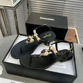 Chanel  G39674 Women's Sandals Shoes Lambskin C90261 - 35 - View 1