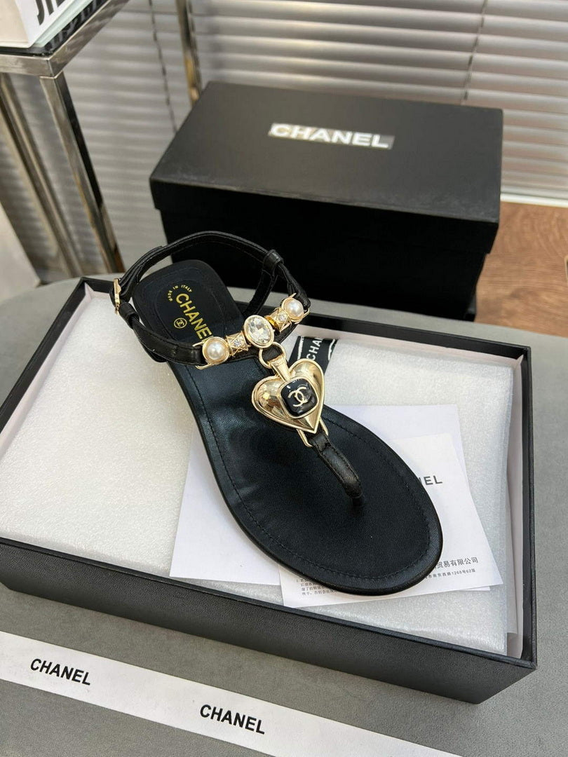 Chanel  G39674 Women's Sandals Shoes Lambskin C90261 - 35 - View 4