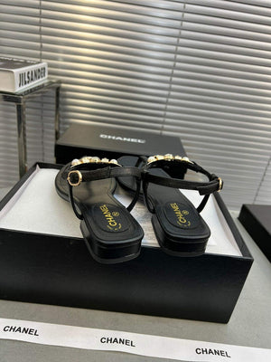 Chanel  G39674 Women's Sandals Shoes Lambskin C90261 - 35 - View 8