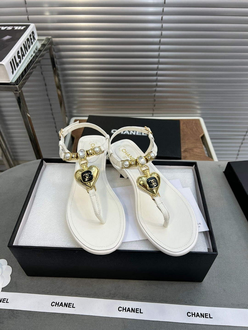 Chanel  G39674 Women's Sandals Shoes Lambskin C90262