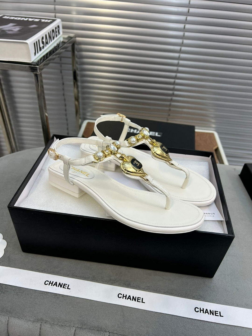 Chanel  G39674 Women's Sandals Shoes Lambskin C90262