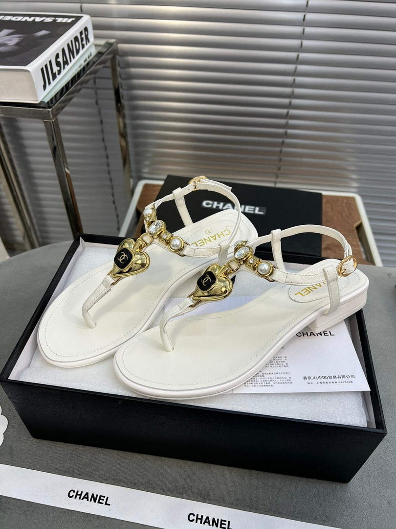 Chanel  G39674 Women's Sandals Shoes Lambskin C90262