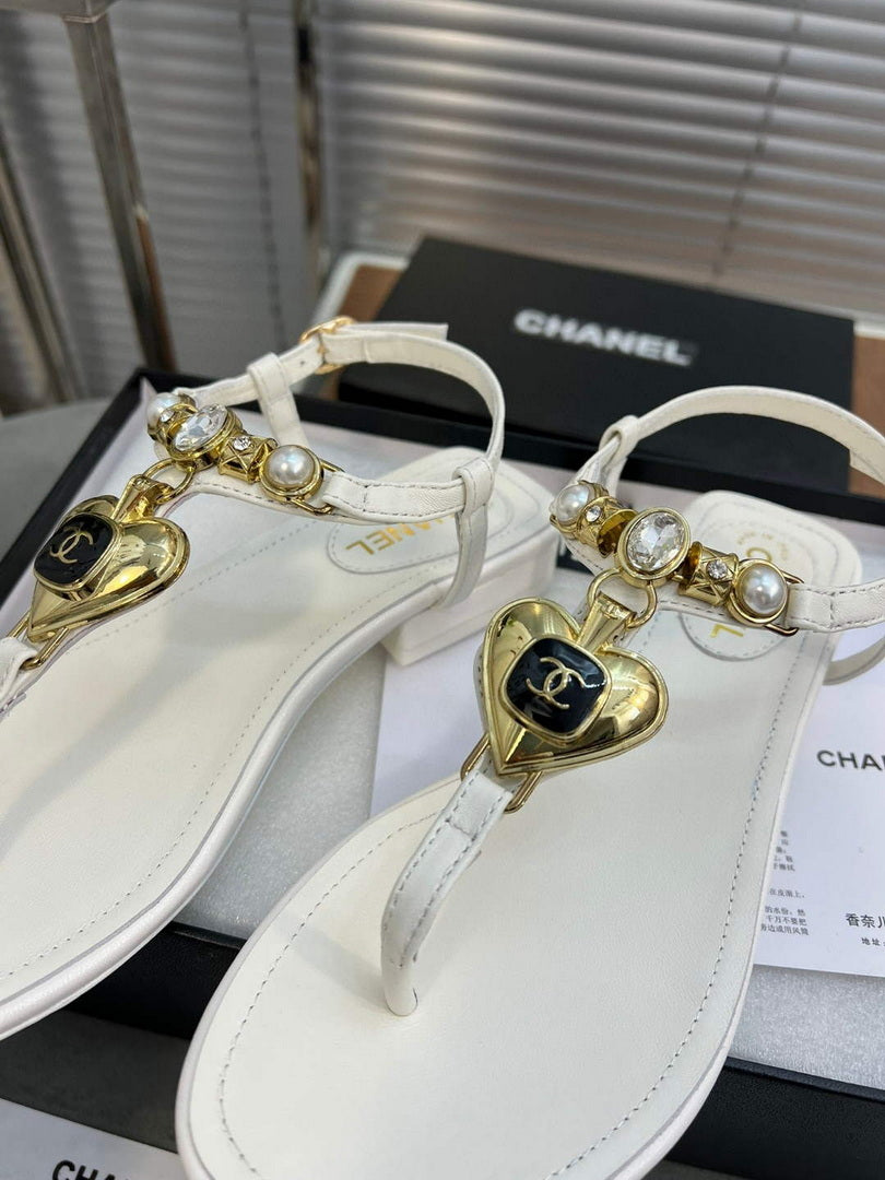 Chanel  G39674 Women's Sandals Shoes Lambskin C90262 - 35 - View 4