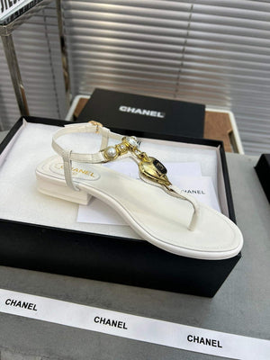 Chanel  G39674 Women's Sandals Shoes Lambskin C90262 - 35 - View 5