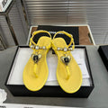 Chanel  G39674 Women's Sandals Shoes Lambskin C90263 - 35 - View 1