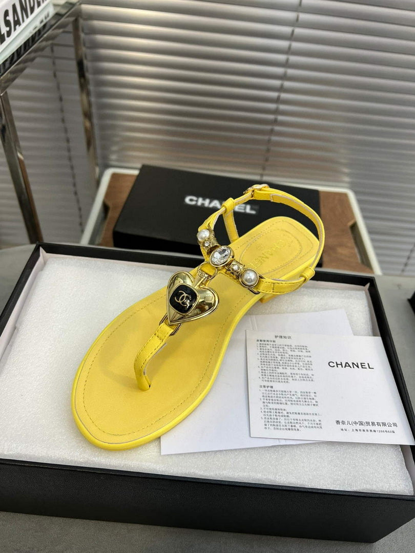 Chanel  G39674 Women's Sandals Shoes Lambskin C90263