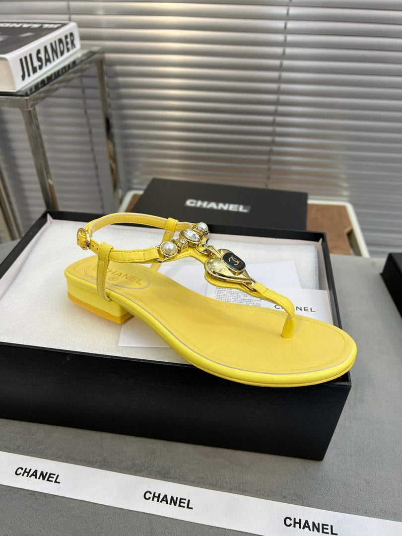 Chanel  G39674 Women's Sandals Shoes Lambskin C90263 - 35 - View 5