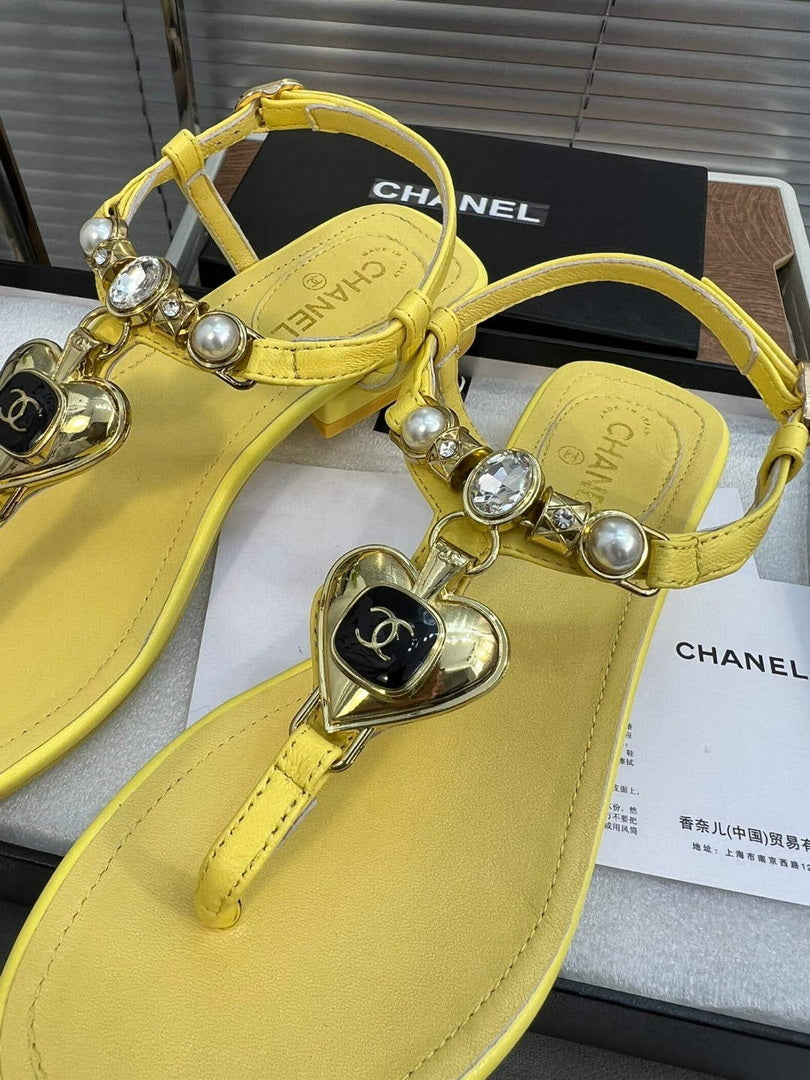 Chanel  G39674 Women's Sandals Shoes Lambskin C90263 - 35 - View 7