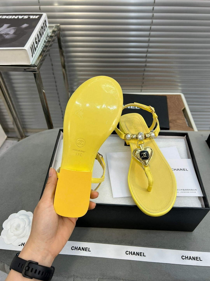 Chanel  G39674 Women's Sandals Shoes Lambskin C90263