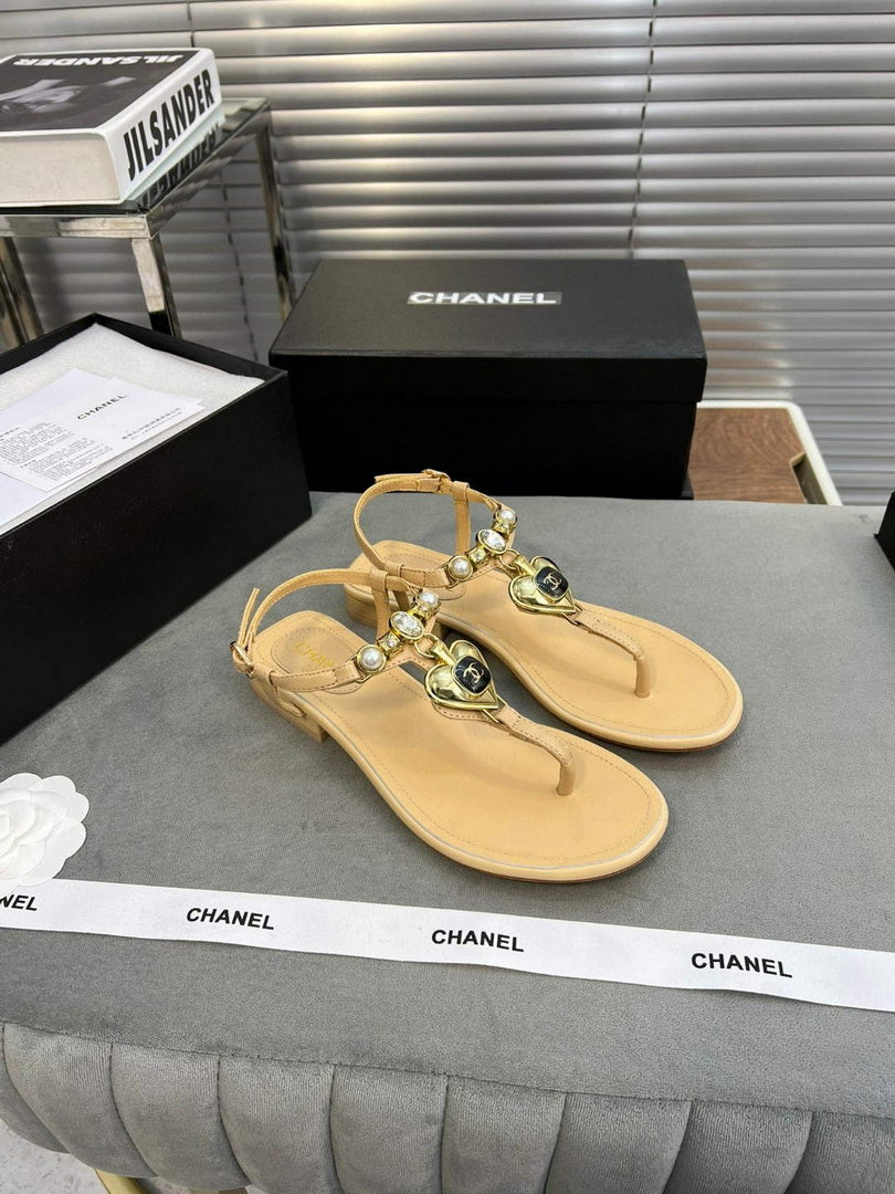 Chanel  G39674 Women's Sandals Shoes Lambskin C90264 - 35 - View 1