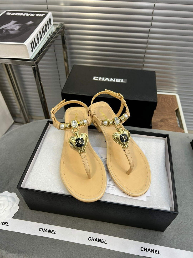 Chanel  G39674 Women's Sandals Shoes Lambskin C90264