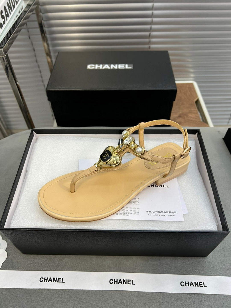 Chanel  G39674 Women's Sandals Shoes Lambskin C90264