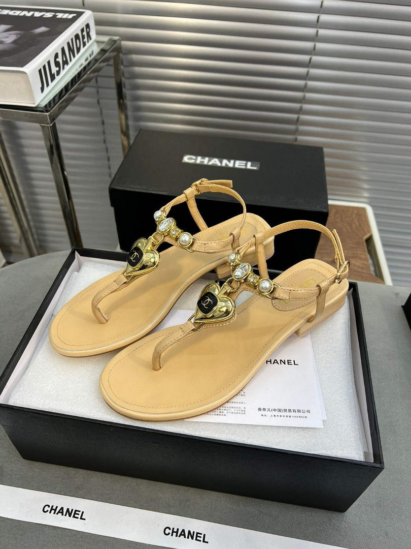 Chanel  G39674 Women's Sandals Shoes Lambskin C90264
