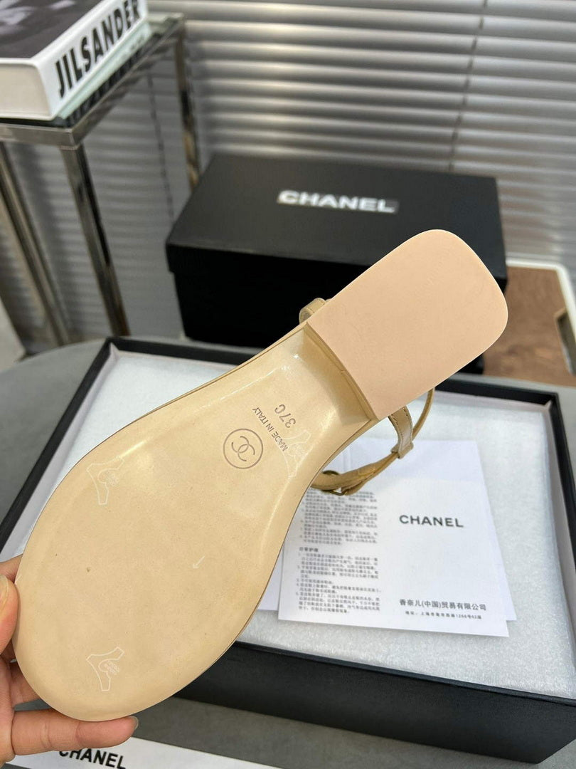 Chanel  G39674 Women's Sandals Shoes Lambskin C90264 - 35 - View 9