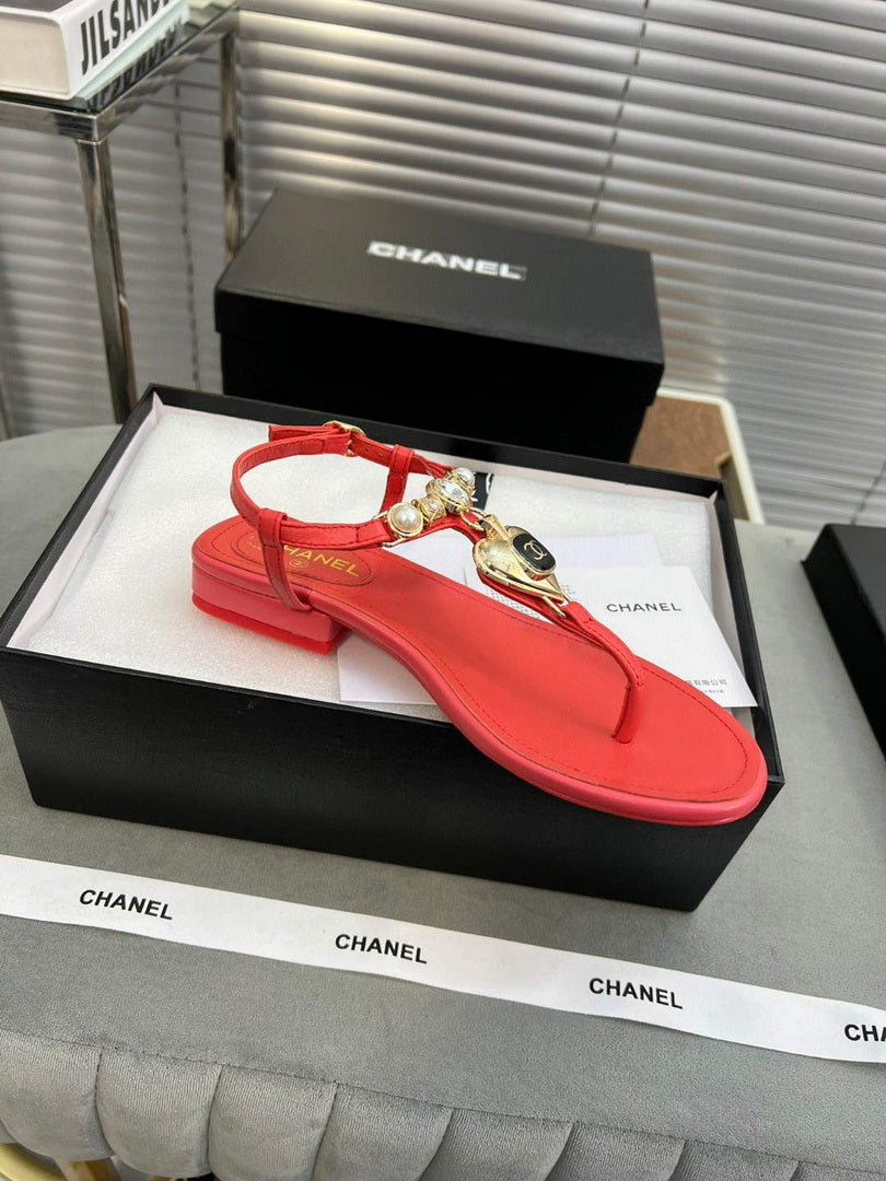 Chanel  G39674 Women's Sandals Shoes Lambskin C90265
