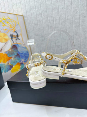 Chanel  G39674 Women's Sandals Shoes Lambskin C90266 - 35 - View 8