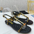 Chanel  G39674 Women's Sandals Shoes Lambskin C90267 - 35 - View 1