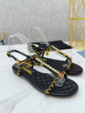 Chanel  G39674 Women's Sandals Shoes Lambskin C90267