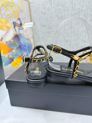 Chanel  G39674 Women's Sandals Shoes Lambskin C90267 - 35 - View 8
