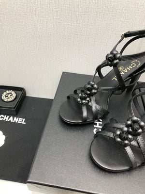 Chanel G40128 Women's Sandals Shoes Lambskin C90217 - 35 - View 4