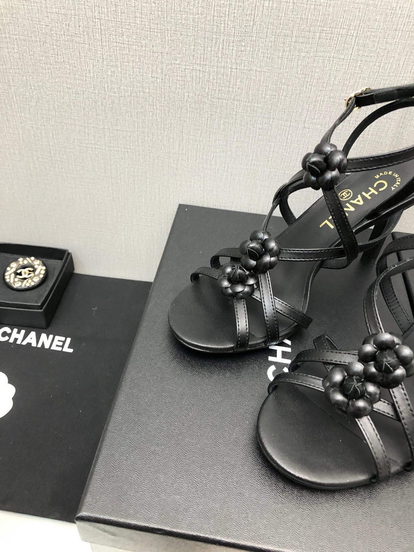 Chanel G40128 Women's Sandals Shoes Lambskin C90217