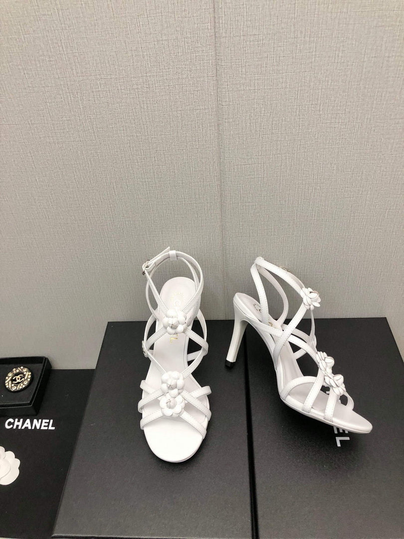 Chanel G40128 Women's Sandals Shoes Lambskin C90218 - 35 - View 1