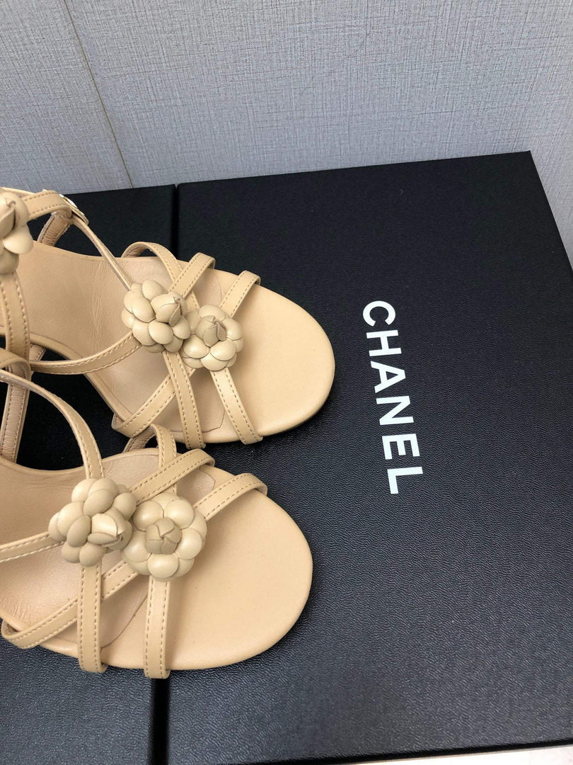 Chanel G40128 Women's Sandals Shoes Lambskin C90219
