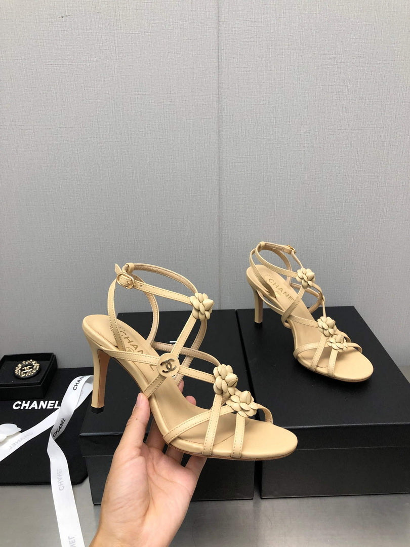 Chanel G40128 Women's Sandals Shoes Lambskin C90219 - 35 - View 1