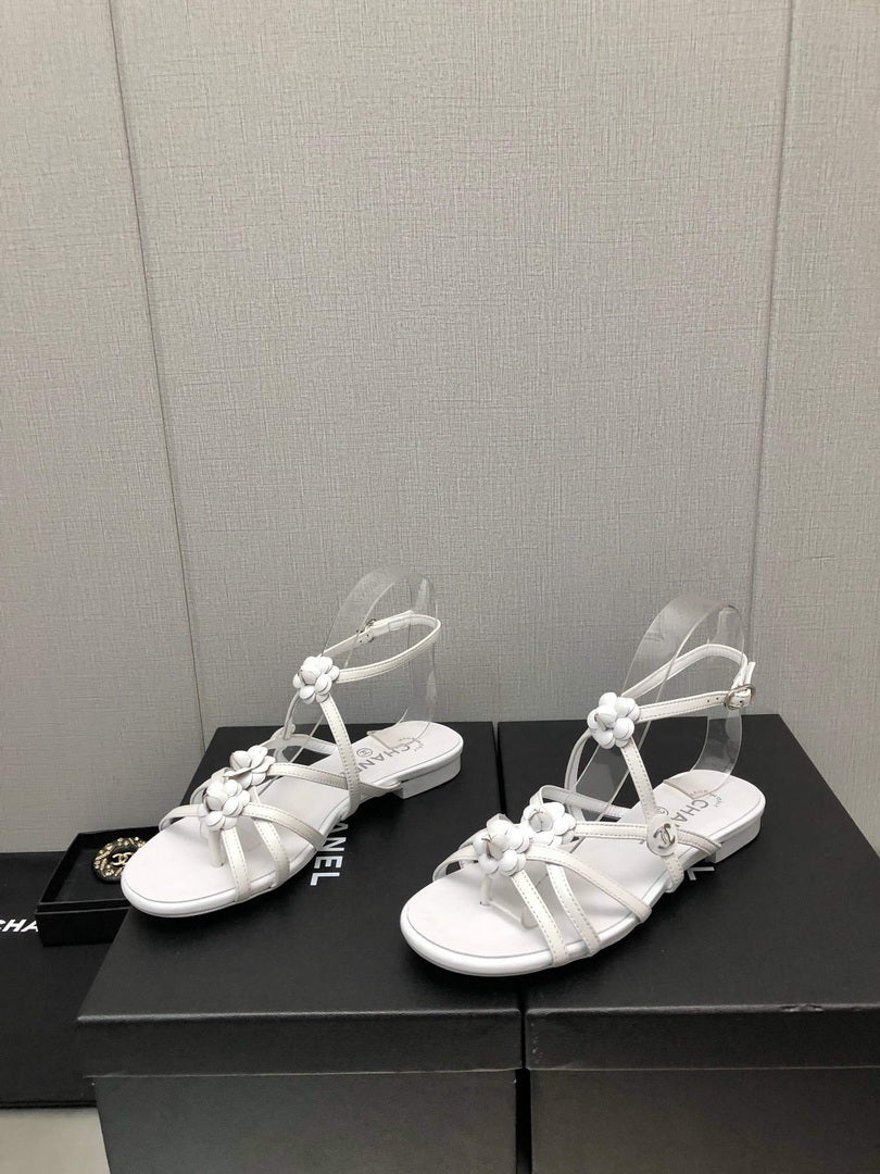 Chanel G40128 Women's Sandals Shoes Lambskin C90221 - 35 - View 1