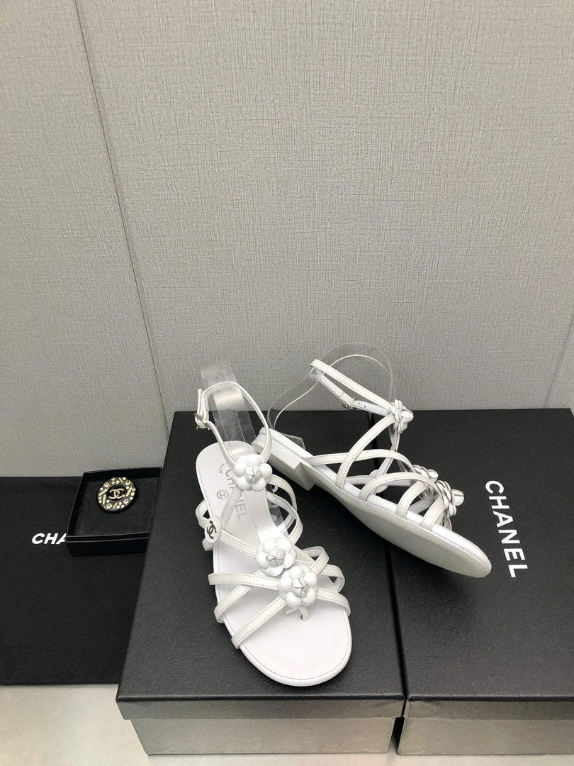 Chanel G40128 Women's Sandals Shoes Lambskin C90221 - 35 - View 3