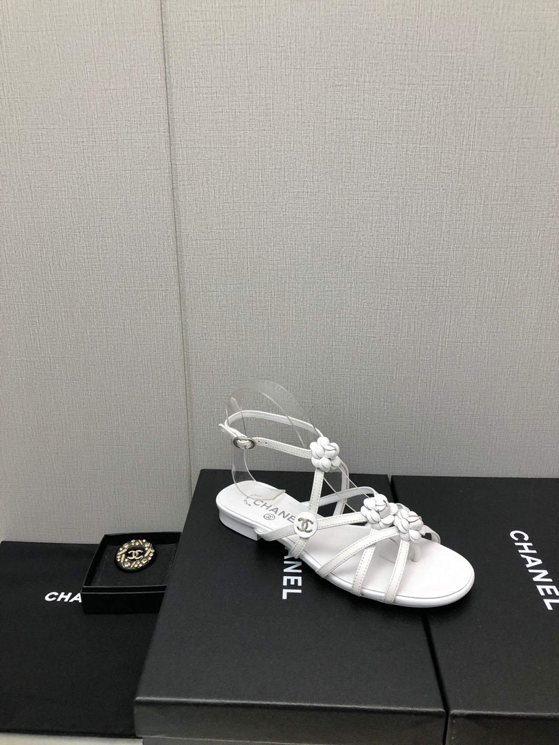 Chanel G40128 Women's Sandals Shoes Lambskin C90221 - 35 - View 5