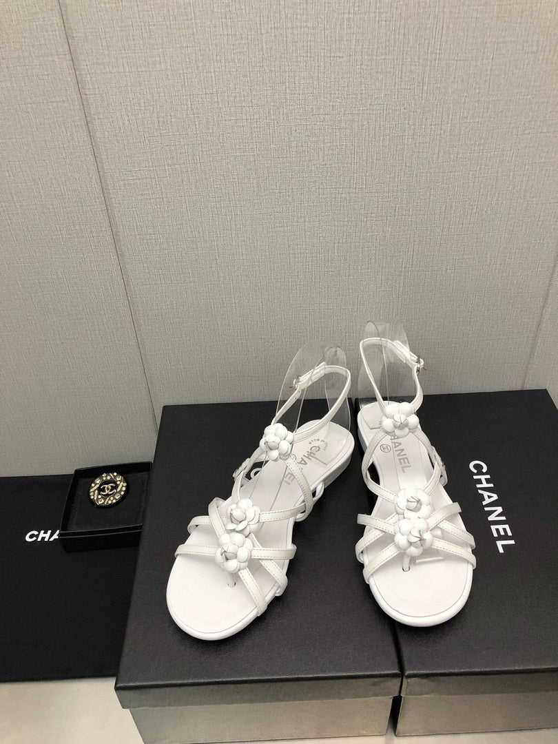Chanel G40128 Women's Sandals Shoes Lambskin C90221