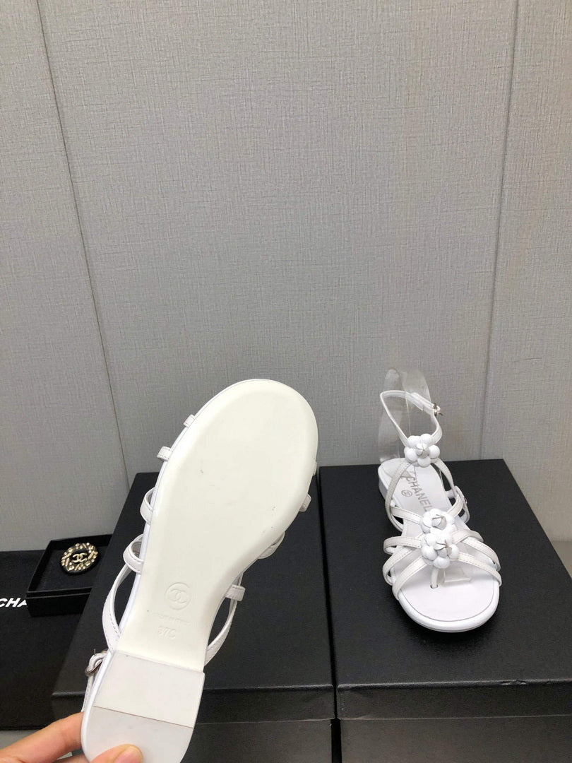 Chanel G40128 Women's Sandals Shoes Lambskin C90221