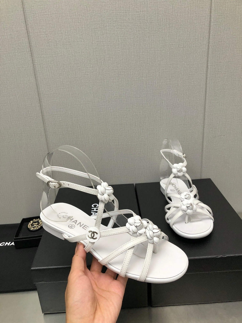 Chanel G40128 Women's Sandals Shoes Lambskin C90221