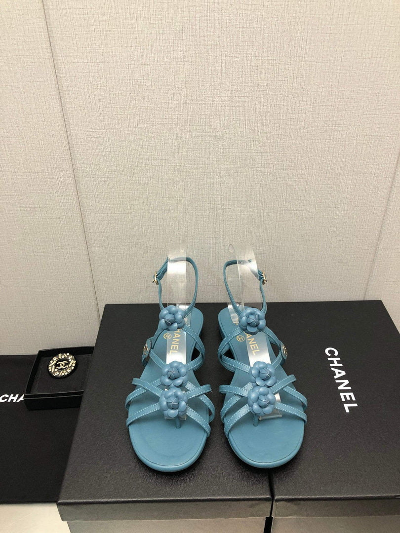 Chanel G40128 Women's Sandals Shoes Lambskin C90222