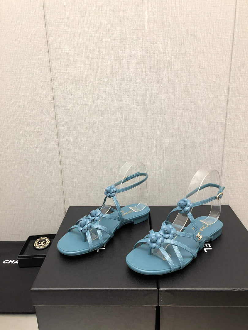 Chanel G40128 Women's Sandals Shoes Lambskin C90222 - 35 - View 1