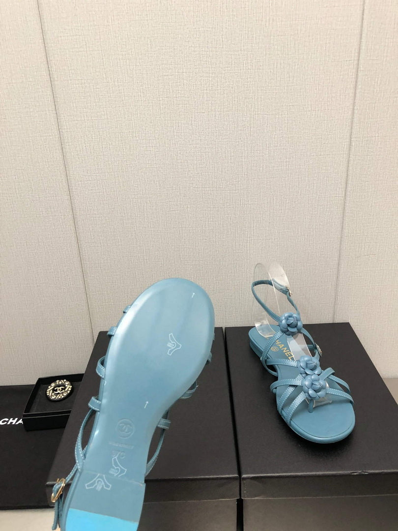 Chanel G40128 Women's Sandals Shoes Lambskin C90222