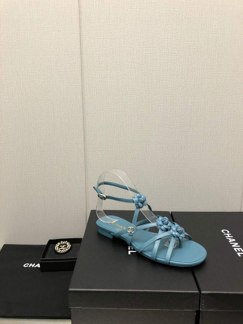 Chanel G40128 Women's Sandals Shoes Lambskin C90222