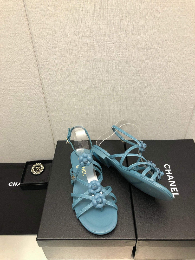 Chanel G40128 Women's Sandals Shoes Lambskin C90222