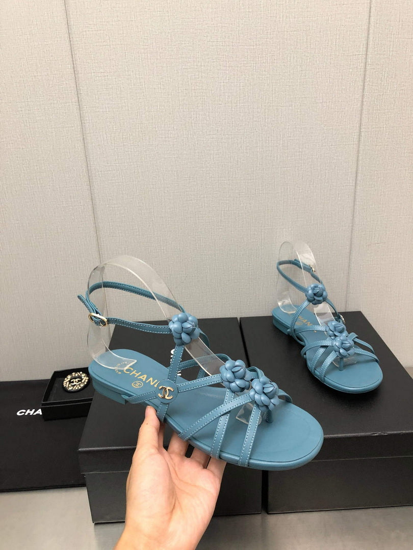 Chanel G40128 Women's Sandals Shoes Lambskin C90222