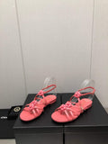 Chanel G40128 Women's Sandals Shoes Lambskin C90223