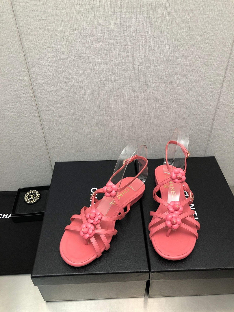 Chanel G40128 Women's Sandals Shoes Lambskin C90223