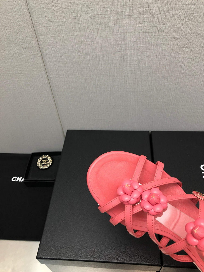 Chanel G40128 Women's Sandals Shoes Lambskin C90223