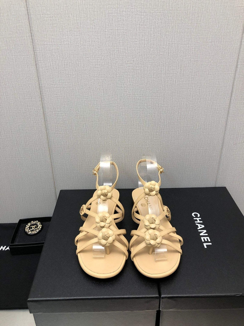 Chanel G40128 Women's Sandals Shoes Lambskin C90224