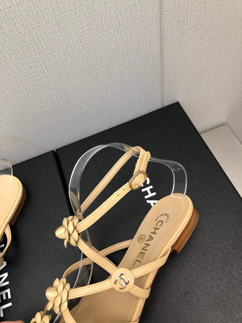 Chanel G40128 Women's Sandals Shoes Lambskin C90224 - 35 - View 3