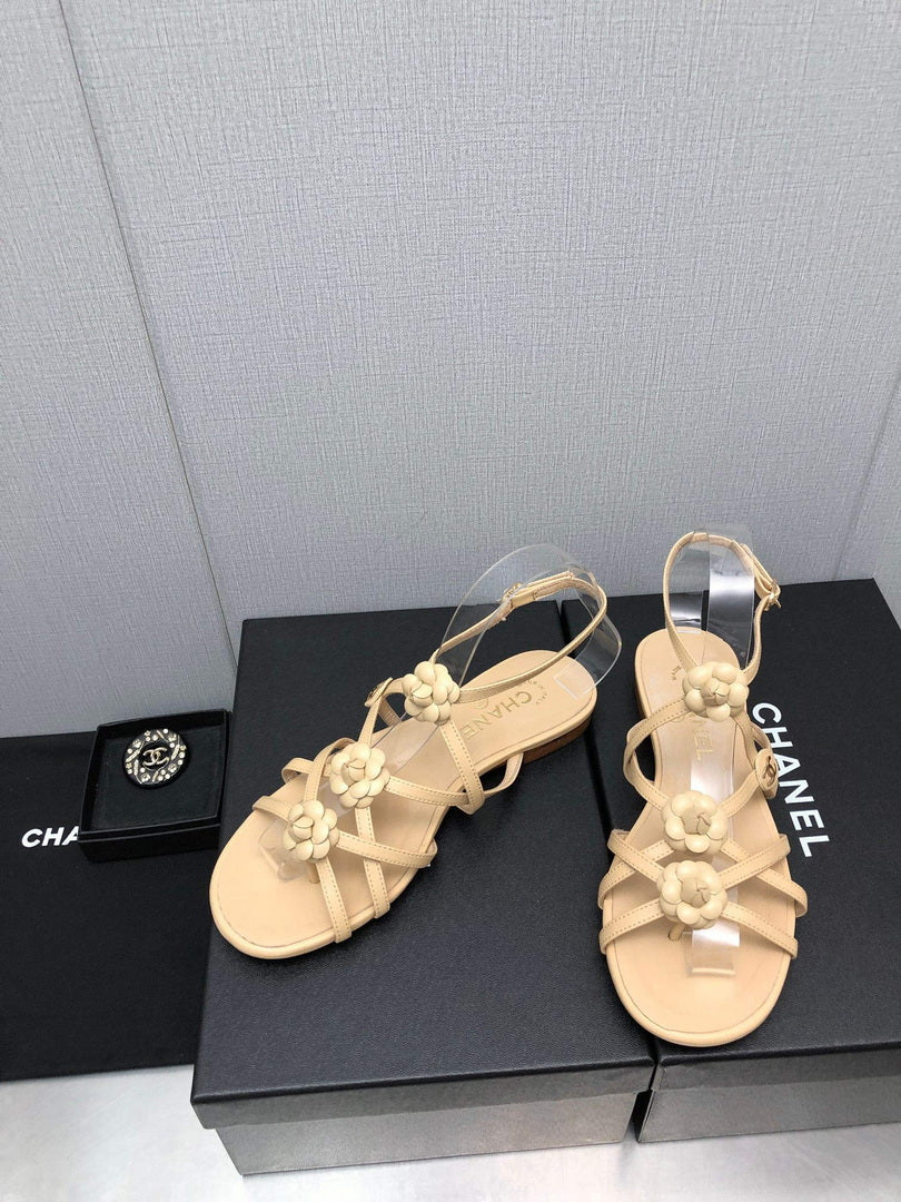 Chanel G40128 Women's Sandals Shoes Lambskin C90224